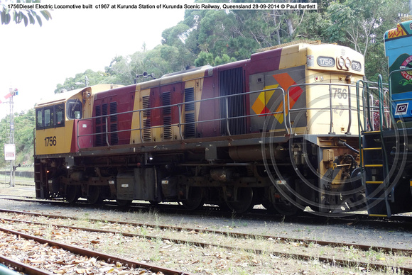 1756 at Kurunda Station of Kurunda Scenic Railway, Queensland 28-09-2014 � Paul Bartlett DSC06290