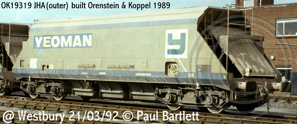OK19319 JHA(outer) built Orenstein & Koppel 1989
