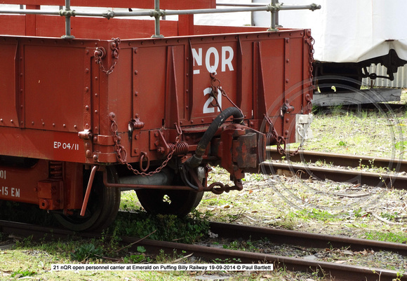 21 open personnel carrier at Emerald on Puffing Billy Railway 19-09-2014 � Paul Bartlett [2]