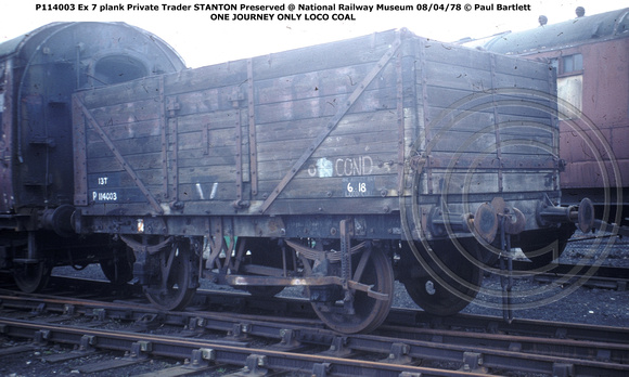 P114003 Ex STANTON Preserved @ NRM 78-04-08 © Paul Bartlett W