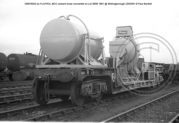 ADB976042 ex Flatrol MCC cement mixer @ Wellingborough 81-03-22 � Paul Bartlett [6w]
