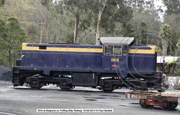 DH5 at Belgrave on Puffing Billy Railway 19-09-2014 � Paul Bartlett