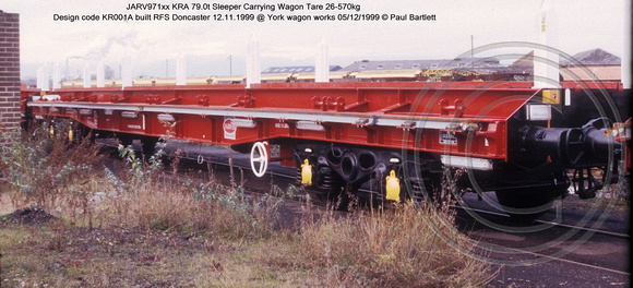 JARV971xx KRA Sleeper Carrying Wagon @ York wagon works 1999-12-05 � Paul Bartlett w