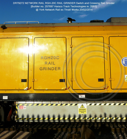 DR79272 Harsco Switch & Crossing Rail Grinder @ York NR Thrall Works 2014-02-20 [06w]