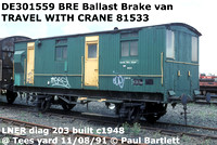 DE301559 Ballast Brake van at Tees Yard 91-08-11 [7]
