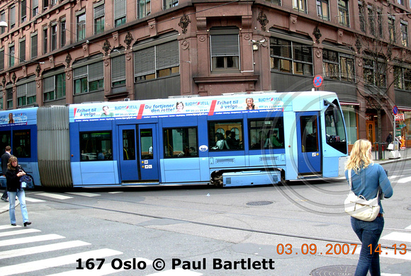 167 tram @ Oslo Norway 2007-09-03