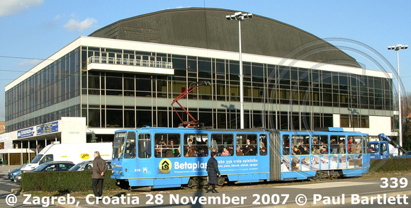 339  tram @ Zagreb Croatia 2007-11-28