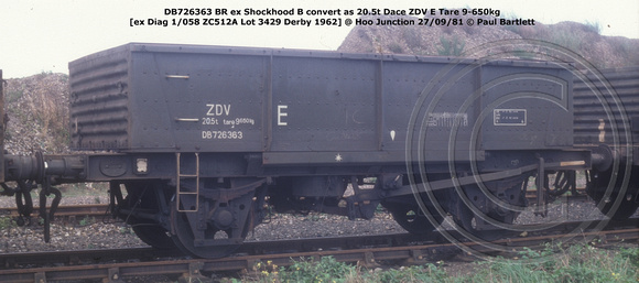 DB726363 ZDV Dace @ Hoo Junction 81-09-27 © Paul Bartlett w