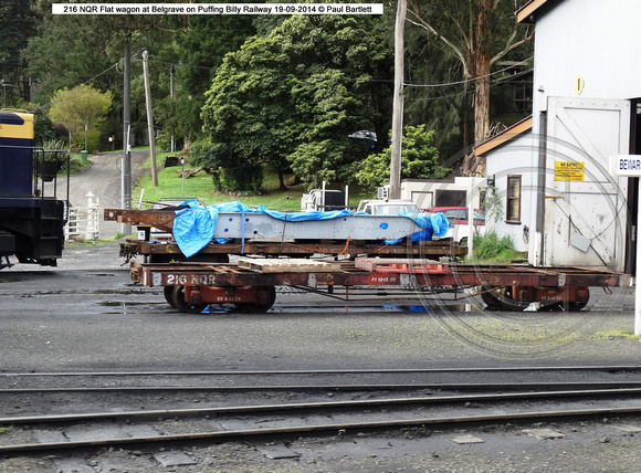 216 Flat wagon at Belgrave on Puffing Billy Railway 19-09-2014 � Paul Bartlett