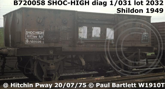B720058_SHOC-HIGH_diag_1-031_L2032__At Hitchin stockyard 75-07-20