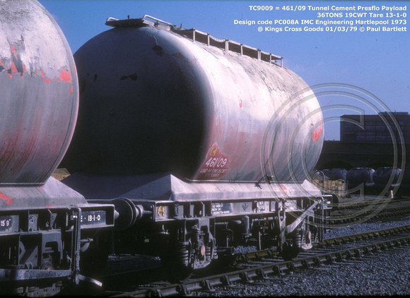 TC9009 = 461-09 Tunnel Cement @ Kings Cross Goods 79-03-01 © Paul Bartlett [1w