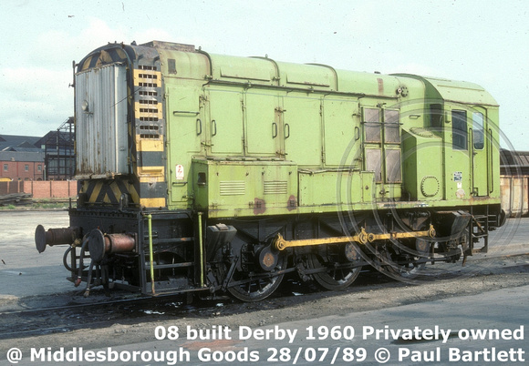 08816 Private at Middlesborough Goods 89-07-28
