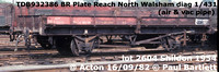 TDB932386 Plate Reach d 1-431 (air vacpipe)