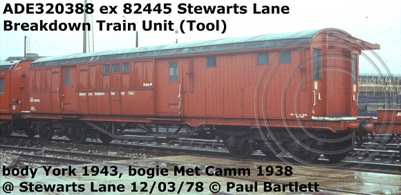 ADE320388 Stewarts Lane breakdown train 78-03-12