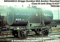 Briggs Dundee Class B unfitted tank wagons