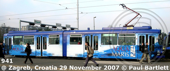 941  tram @ Zagreb Croatia 2007-11-29