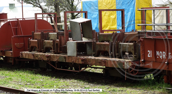 Flat Wagon at Emerald on Puffing Billy Railway 19-09-2014 � Paul Bartlett