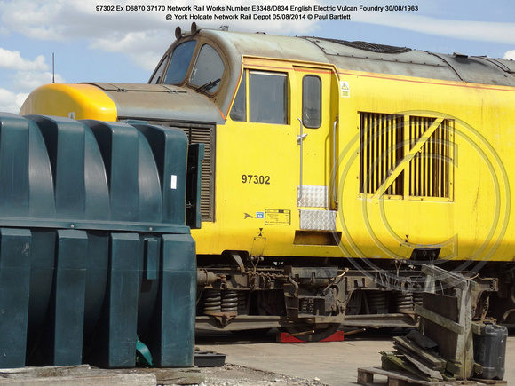 97302 Ex D6870 37170 Network Rail @ York Holgate Network Rail Depot 2014-08-05 � Paul Bartlett [2w]
