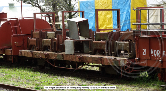 Flat Wagon at Emerald on Puffing Billy Railway 19-09-2014 � Paul Bartlett w