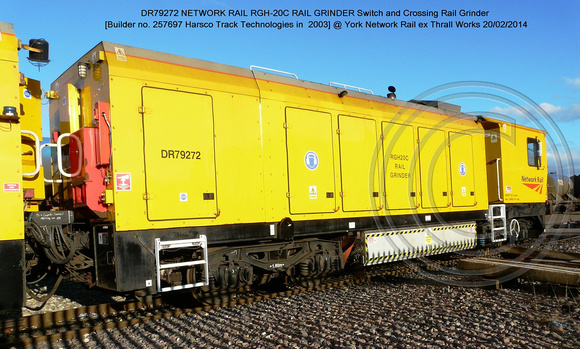 DR79272 Harsco Switch & Crossing Rail Grinder @ York NR Thrall Works 2014-02-20 [01w]