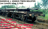 B450516 + 450825 Twin Bolster ex Lowfit @ Wrexham Croes Newydd 80-08-17