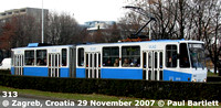 313  tram @ Zagreb Croatia 2007-11-29