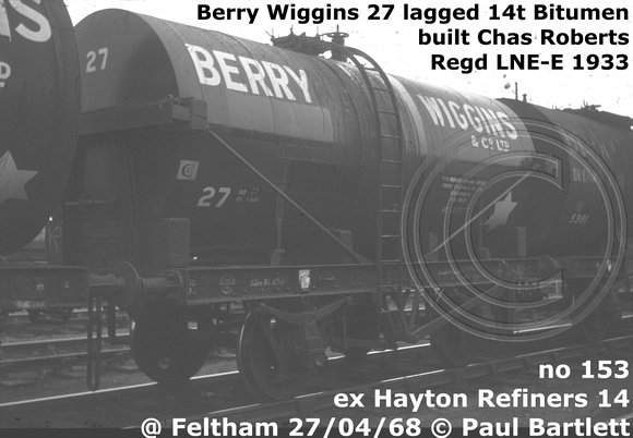 Berry Wiggins 27  at Feltham 68-04-27