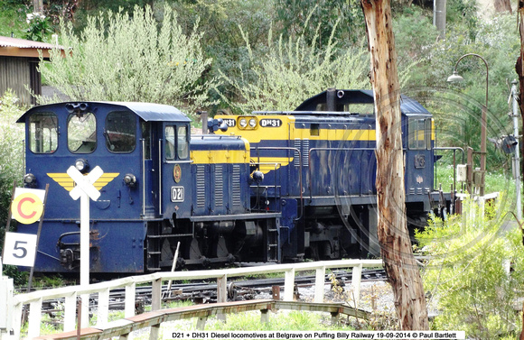 D21   DH31 at Belgrave on Puffing Billy Railway 19-09-2014 � Paul Bartlett