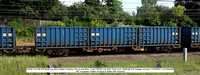 610042 FXA 68t 60ft Bogie low deck height Container Flat (2-unit) [Des. Code FX004A Job 6008 Thrall York c2000] @ Holgate Junction 2022 05-17 © Paul Bartlett