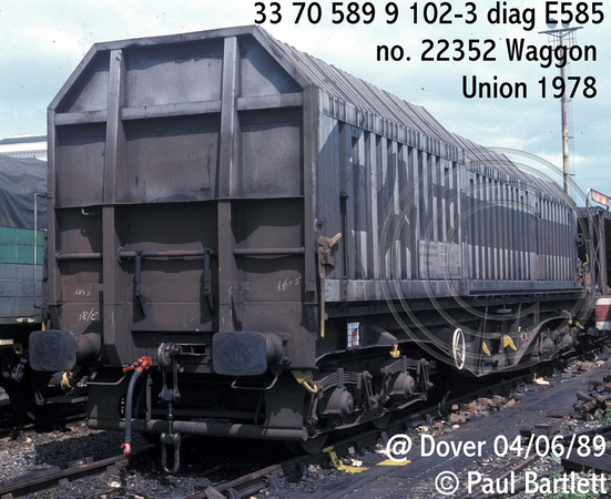 33 70 589 9 102-3 diag E585 no. 22352 Waggon Union 1978