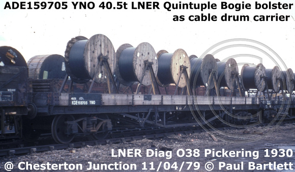 ADE159705 YNO Quint bogie bolster D at Chesterton Junction 79-04-11