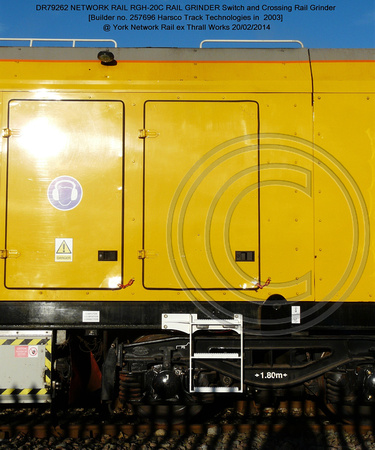 DR79262 Harsco Switch & Crossing Rail Grinder @ York NR Thrall Works 2014-02-20 [07w]