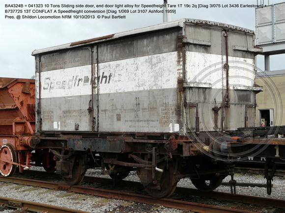 BA4324B = 041323 BA   B737725 CONFLAT A Speedfreight Pres. @ Shildon Locomotion NRM 2013-10-10 � Paul Bartlett [1]