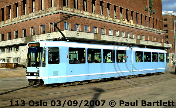 113 tram @ Oslo Norway 2007-09-03