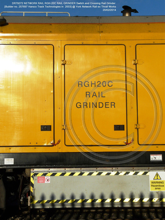 DR79272 Harsco Switch & Crossing Rail Grinder @ York NR Thrall Works 2014-02-20 [05w]