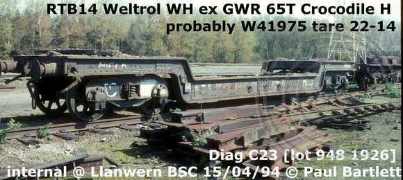 RTB14 (W41975) Weltrol WH Crocodile H internal @ Llanwern BSC 94-04-15 [14]