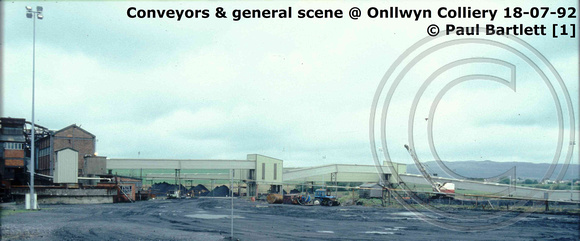 1 Conveyors Onllwyn Colliery 92-07-18 © P Bartlett [1w]