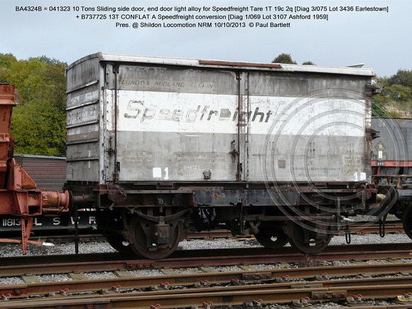 BA4324B = 041323 BA   B737725 CONFLAT A Speedfreight Pres. @ Shildon Locomotion NRM 2013-10-10 � Paul Bartlett [6]