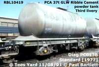 Ribble Cement Castle Cement PCA dry powder tank RBL1040x