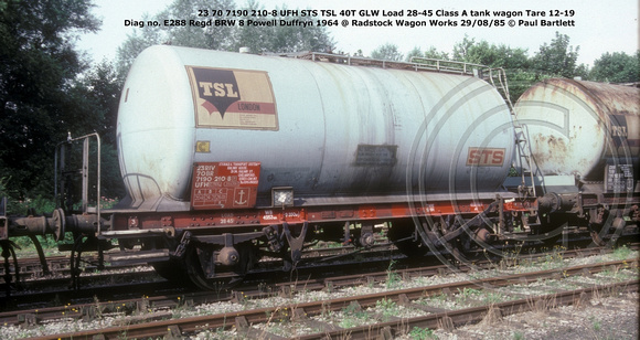 23 70 7190 210-8 STS TSL Radstock Wagon Works 85-08-29 © Paul Bartlett w
