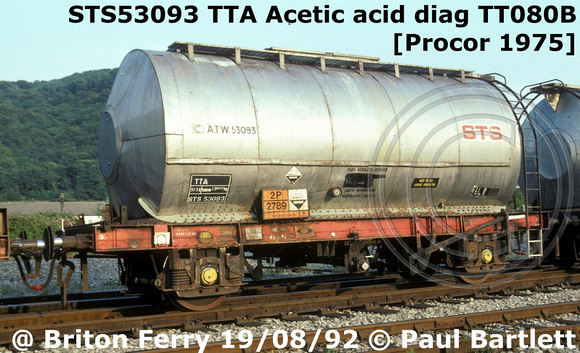 STS53093 TTA Acetic acid Diag TT080B @ Briton Ferry 92-08-19