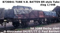 B730841 TUBE V.B. BATTEN @ Gloucester 77-07-04