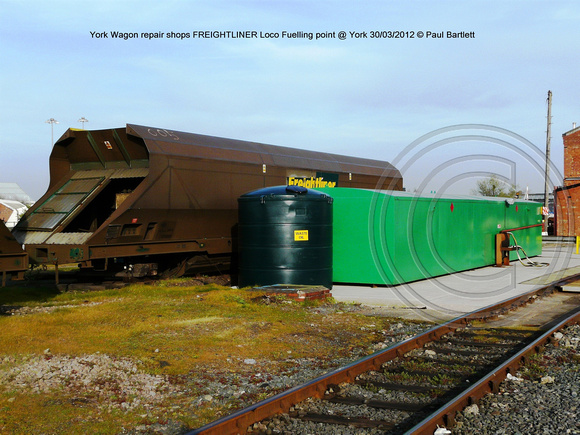 York Wagon repair shops FREIGHTLINER Loco Fuel @ York South  2012-03-30 � Paul Bartlett [1w]