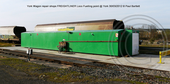 York Wagon repair shops FREIGHTLINER Loco Fuel @ York South  2012-03-30 � Paul Bartlett [3w]
