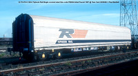 33 70 474 6 108-8 Tiphook Rail Bogie covered steel Des code PIE684 Arbel Fauvet 1987 @ Tees Yard 88-09-25 © Paul Bartlett w