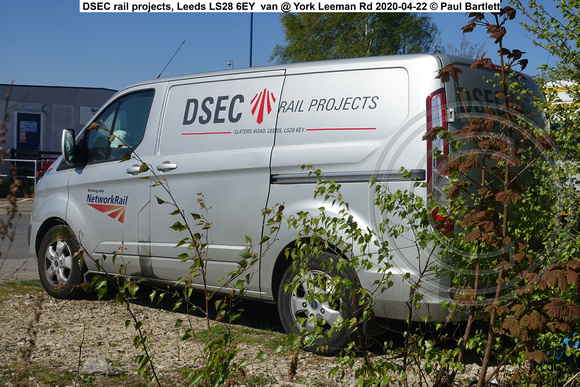 DSEC rail projects, Leeds LS28 6EY  van @ York Leeman Rd 2020-04-21 © Paul Bartlett