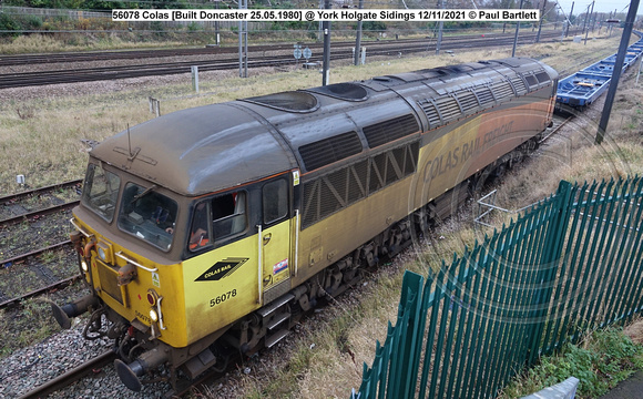 56078 Colas [Built Doncaster 25.05.1980] @ York Holgate Sidings 2021-12-11 © Paul Bartlett [2w]