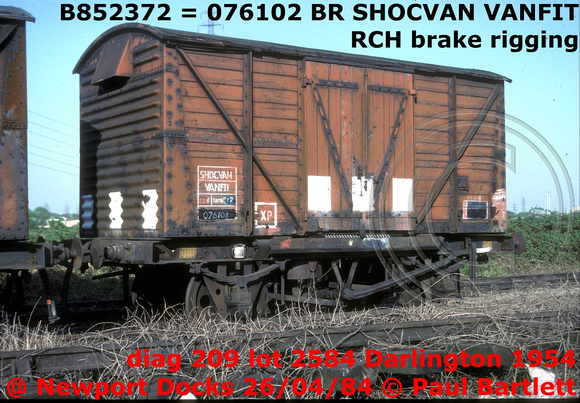 B852372 = 076102 SHOCVAN Newport Docks 84-04-26