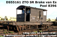 DS55161 ZTO  SR Brake van @ Wellingborough 82-09-26