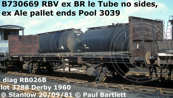 B730669 RBV no sides Ale pallet ends @ Stanlow 81-04-201]
